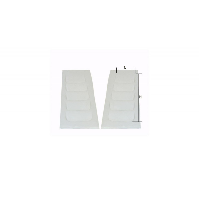 FIBERGLASS HOOD VENTS 33x11cm X2