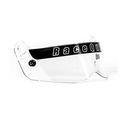 RaceQuip Clear Helmet Shield For PRO Model Helmets - 3mm Polycarbonate Anti-Fog Racing Visor With Tear-Off Posts